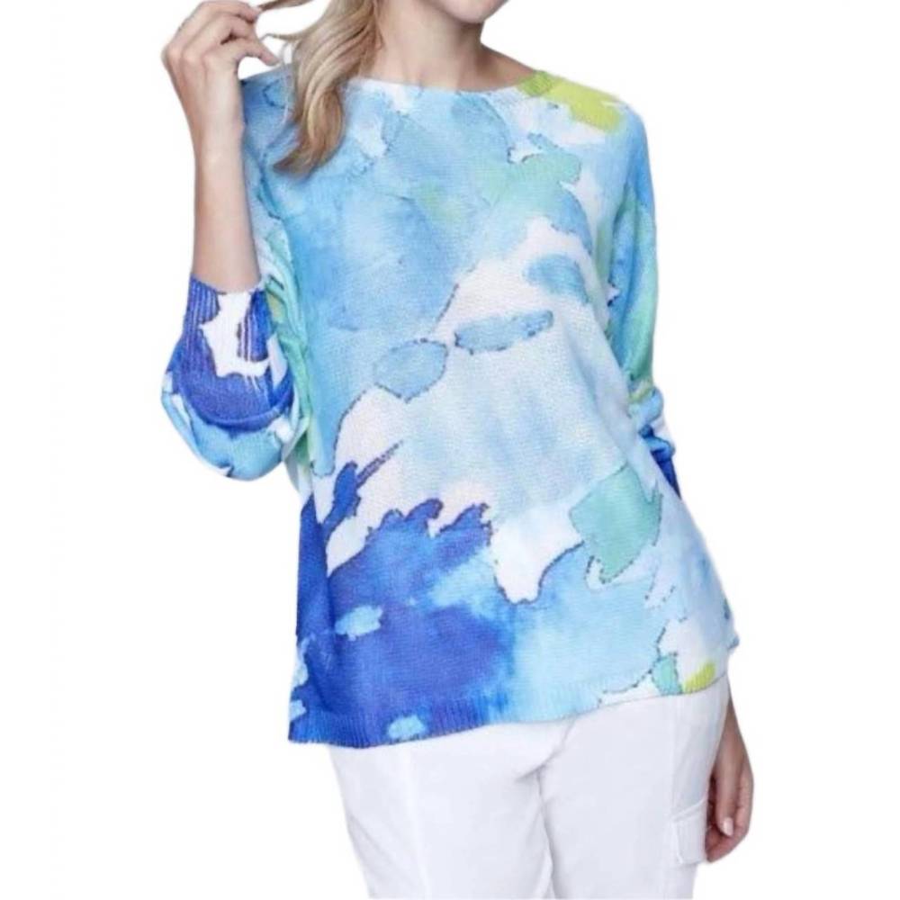 NEW CARRE NOIR lightweight sweater in blue
